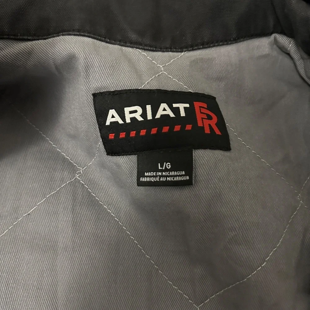 Ariat CAT 4 2112 FR Black Flame Resistant Unisex Workwear Work Jacket Large